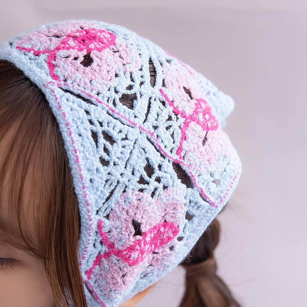 Butterfly Crochet Triangle Headscarf