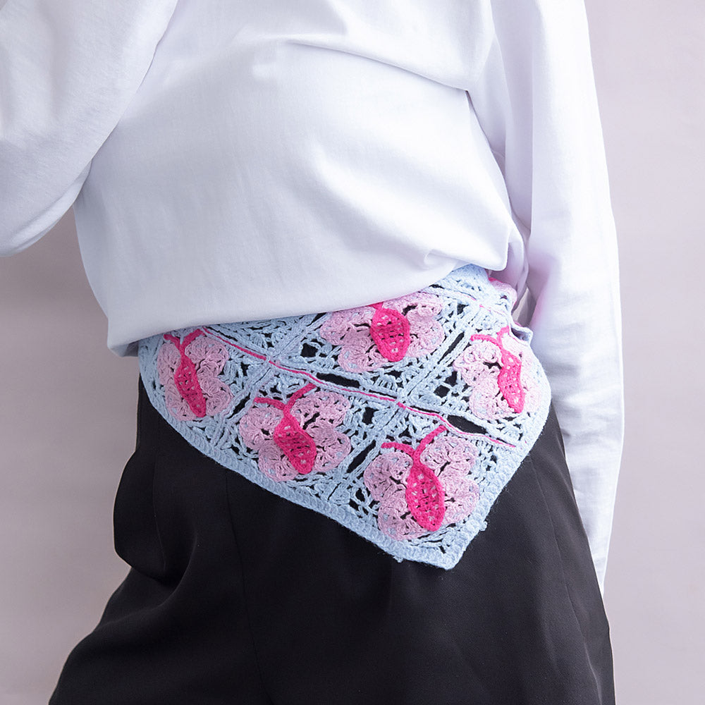 Butterfly Crochet Triangle Headscarf