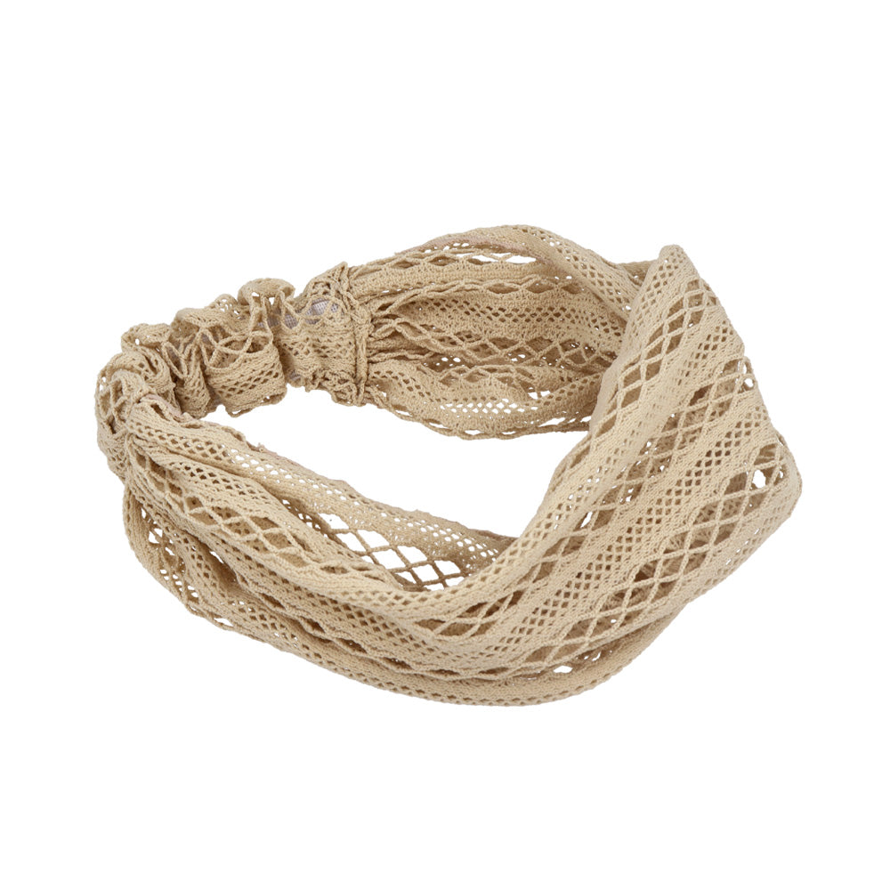 Neutral Tone Breathable Lace Headband