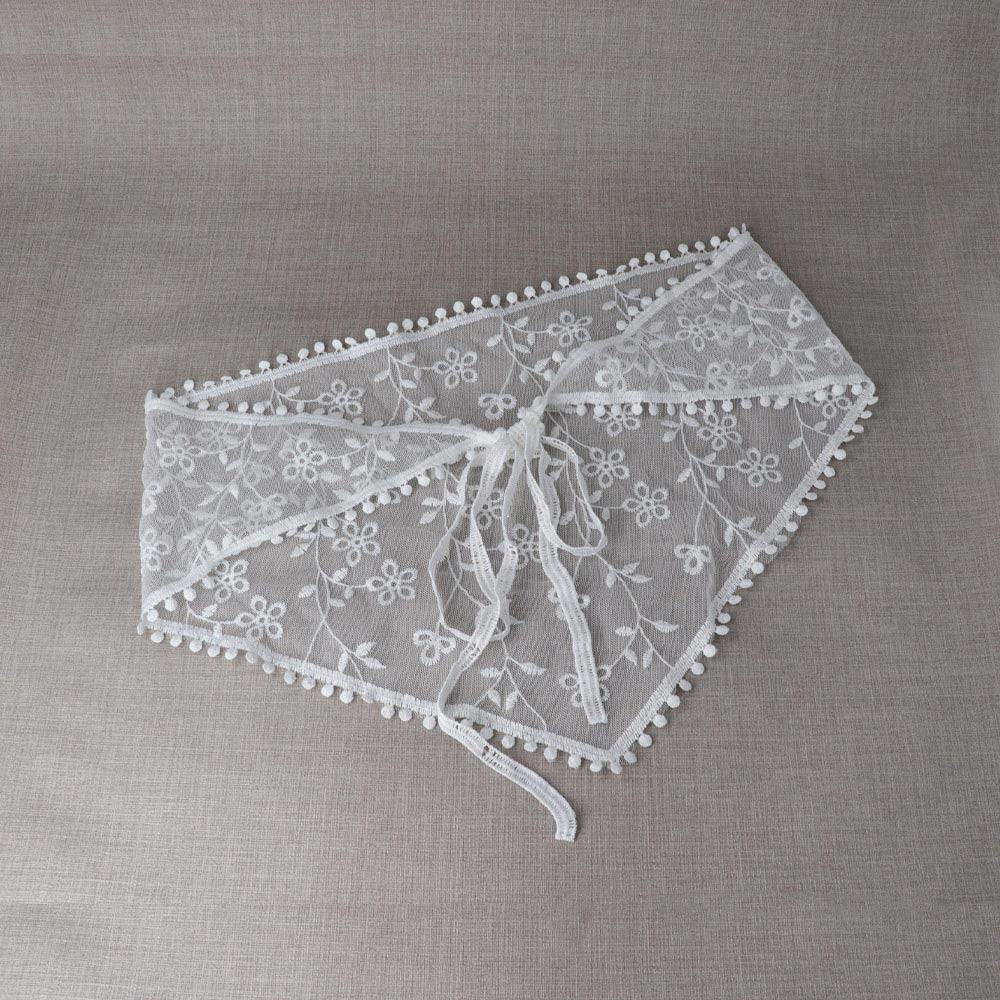 Botanical Pattern Tulle Headscarf