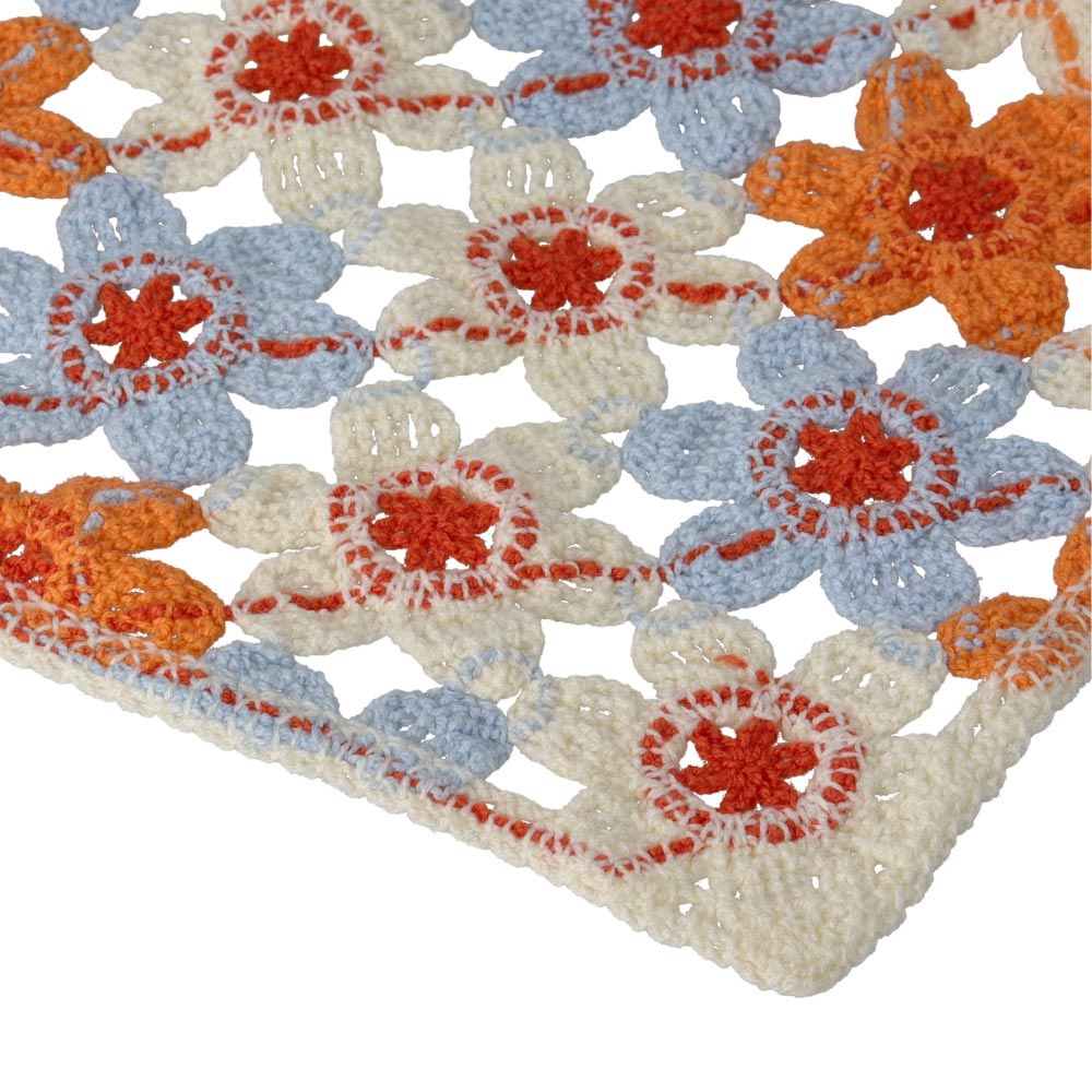 Multi Color Flower Crochet Headscarf