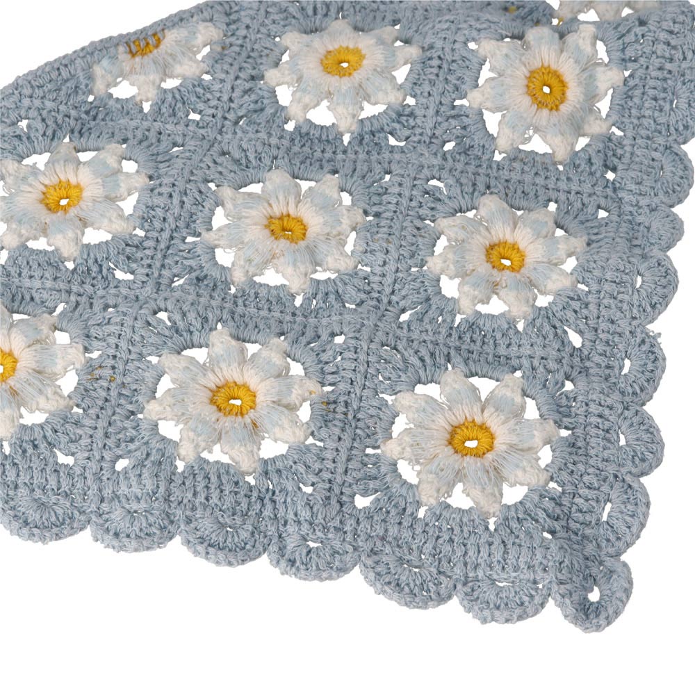 Crochet Flower Pattern Headscarf