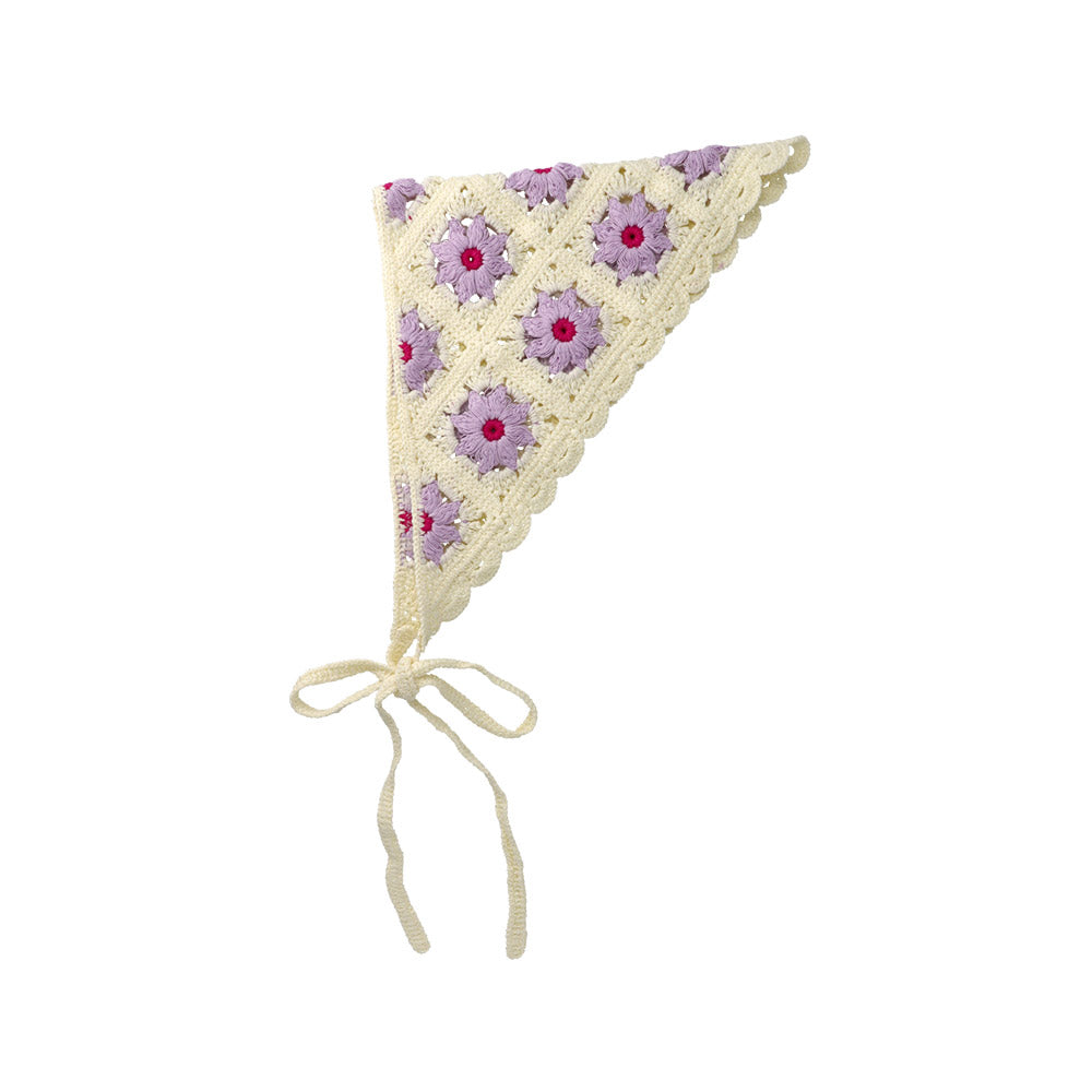 Crochet Flower Pattern Headscarf