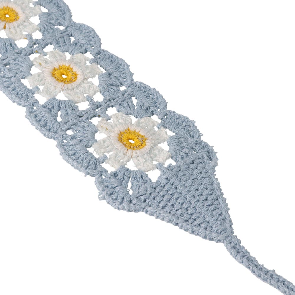 Crochet Flower Scallop Headband