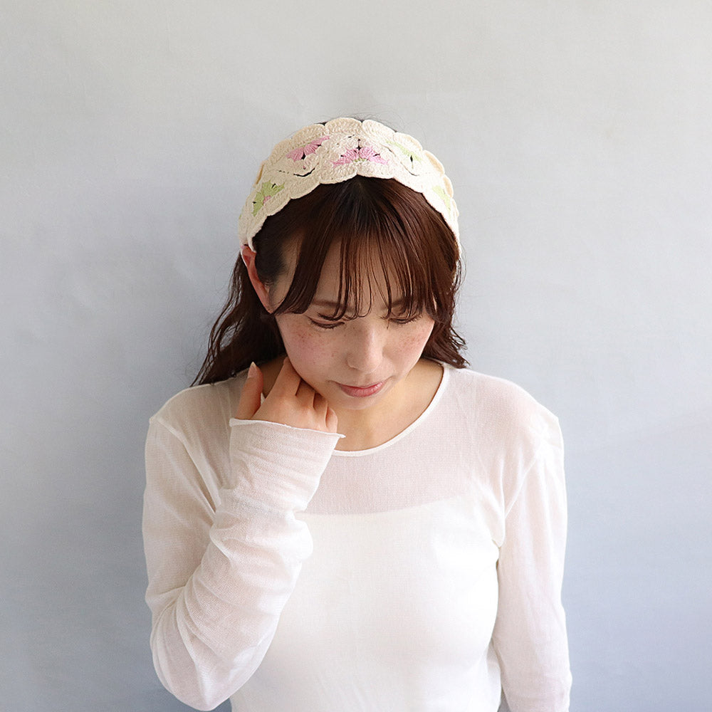 Vivid Flower Scallop Headband - osewaya