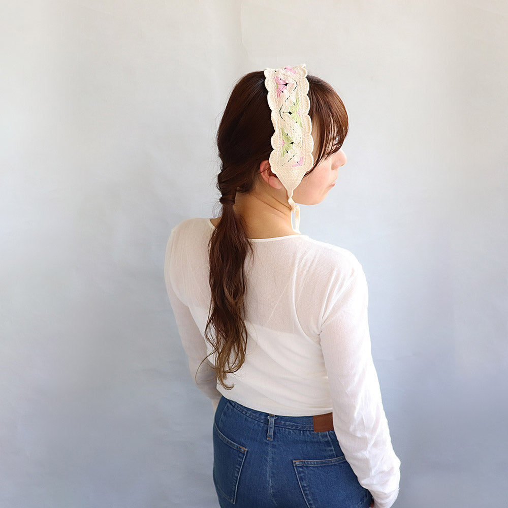 Vivid Flower Scallop Headband