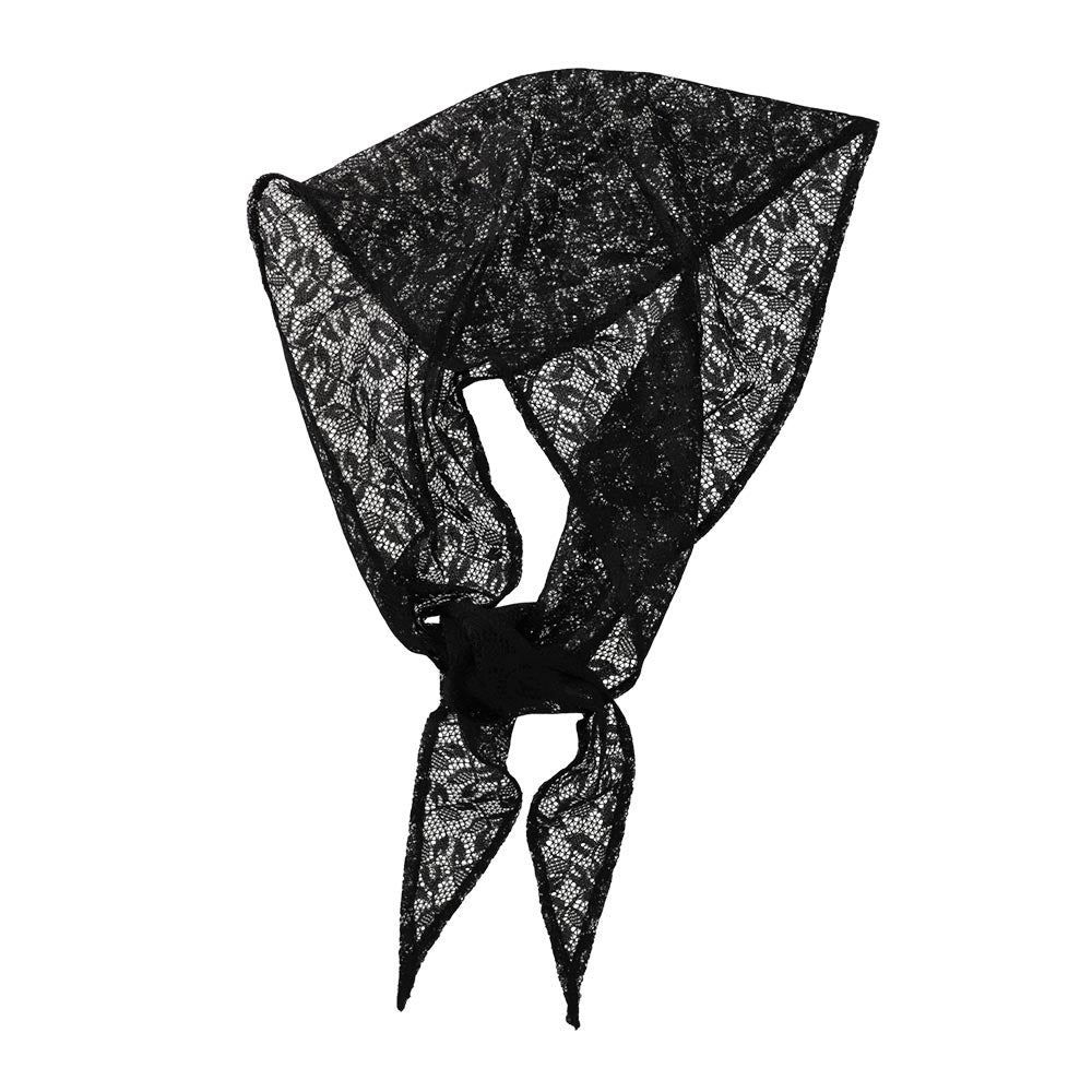 Leaf Print Allover Lace Headscarf