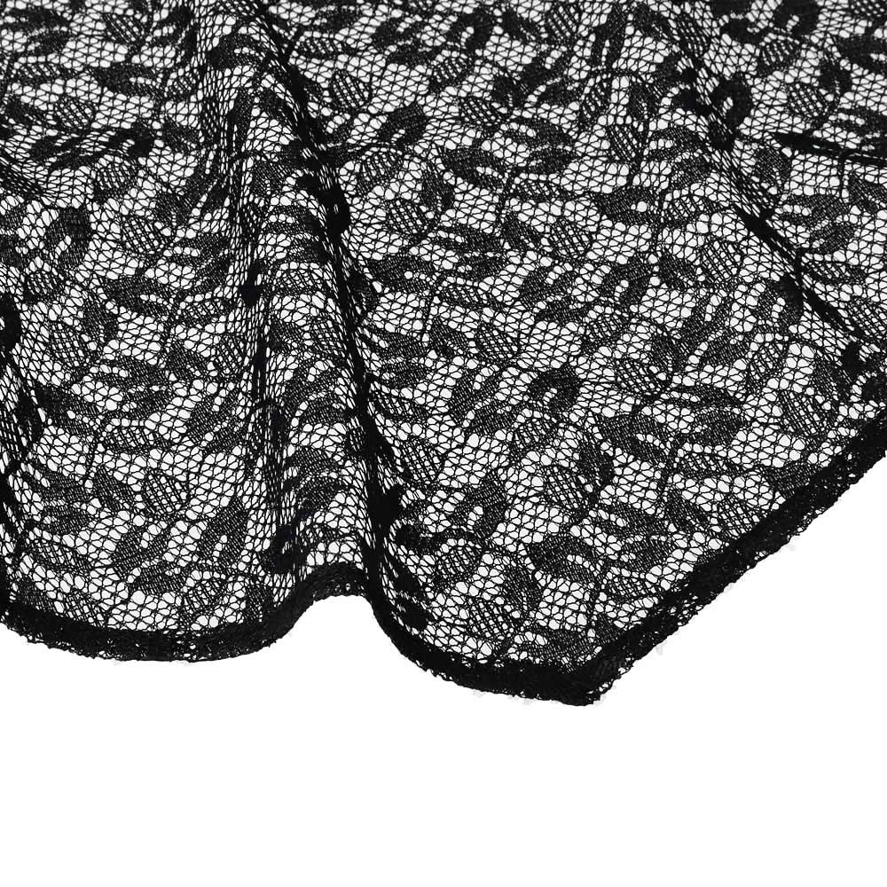 Leaf Print Allover Lace Headscarf