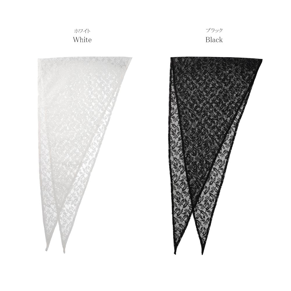 Leaf Print Allover Lace Headscarf