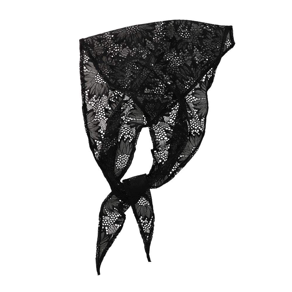 Floral Print Allover Lace Headscarf