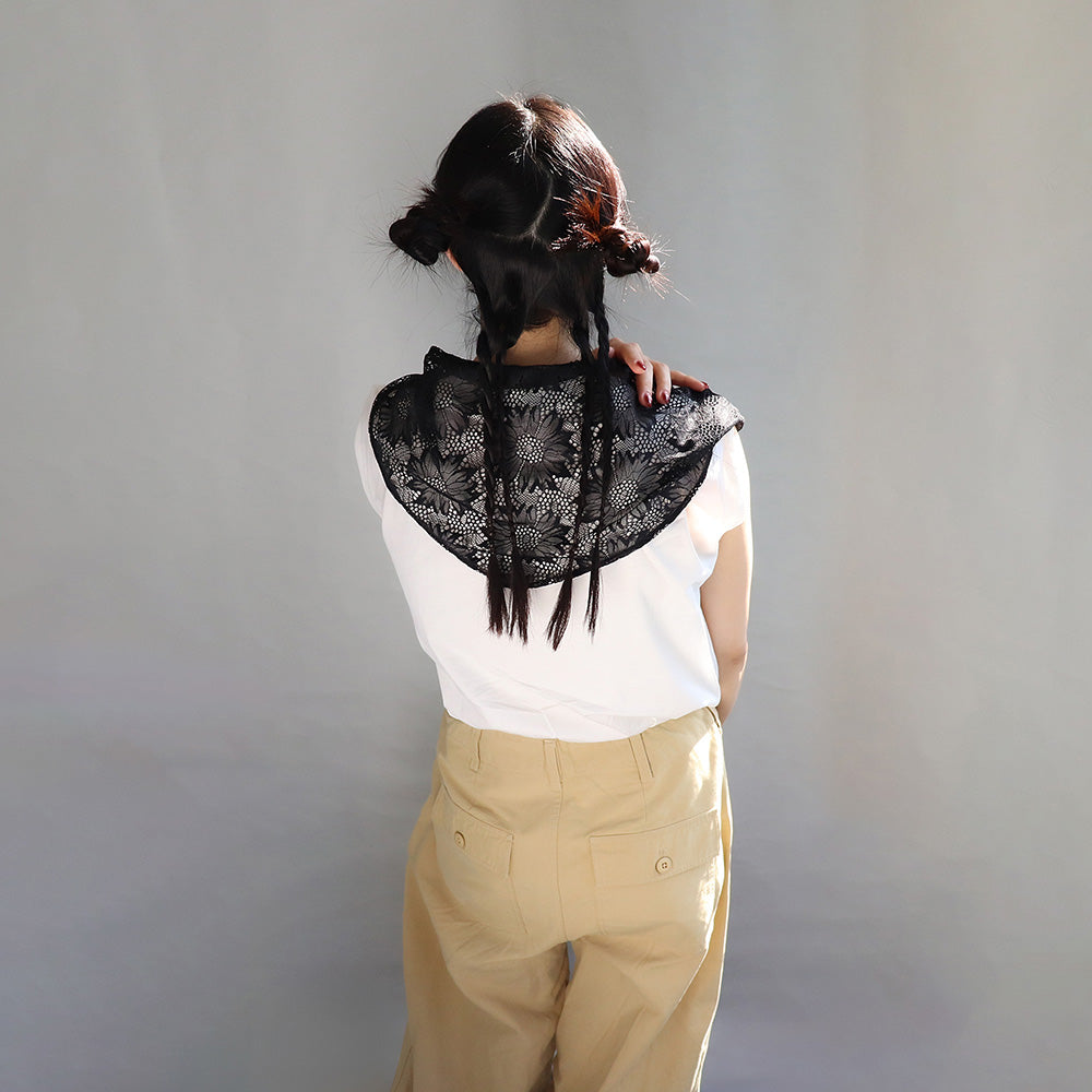 Floral Print Allover Lace Headscarf