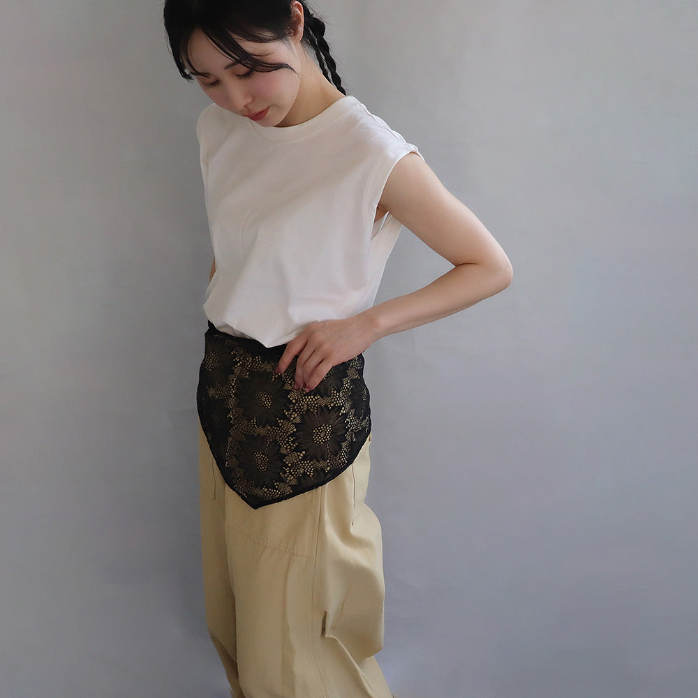 Floral Print Allover Lace Headscarf