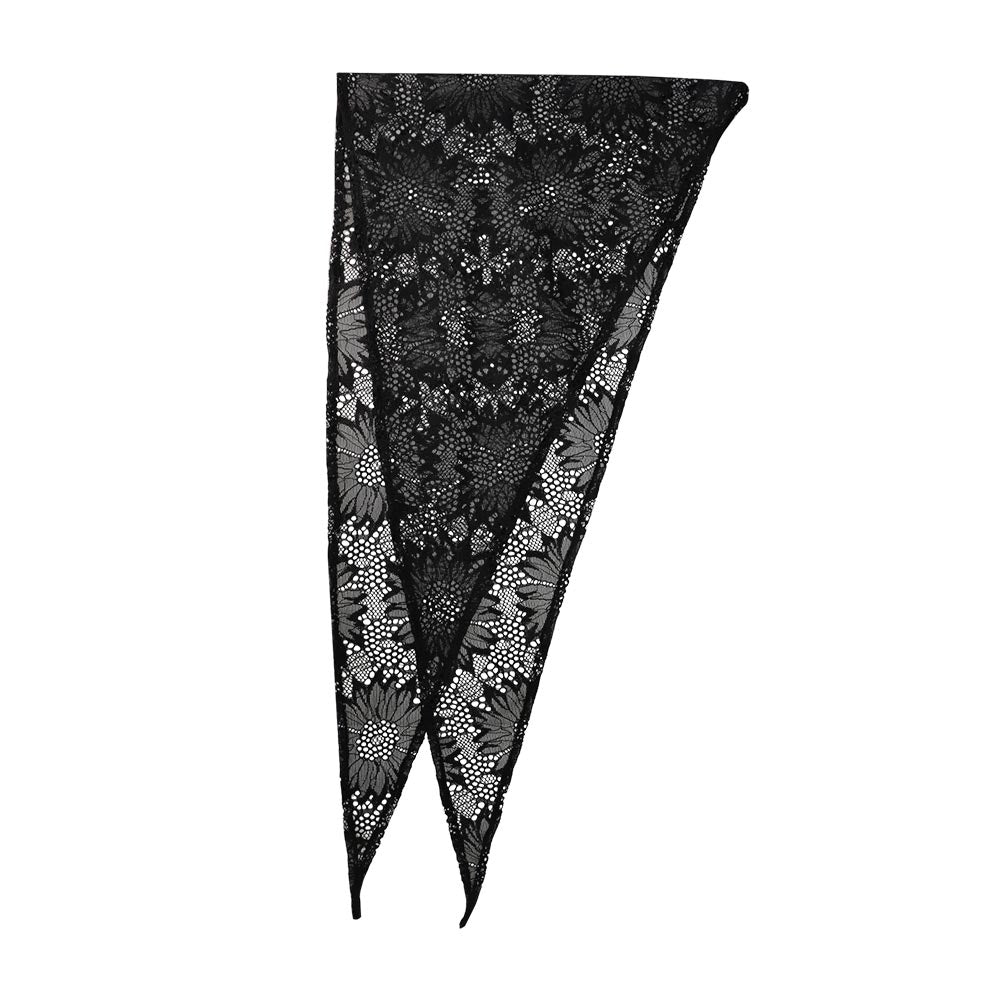 Floral Print Allover Lace Headscarf