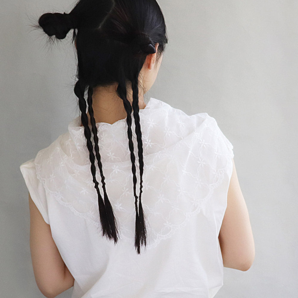 Sheer Scallop Lace Headscarf