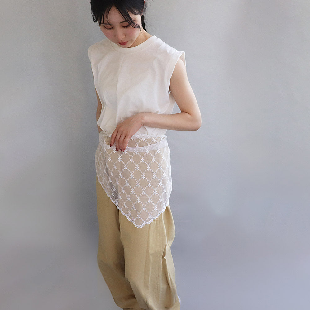 Sheer Scallop Lace Headscarf