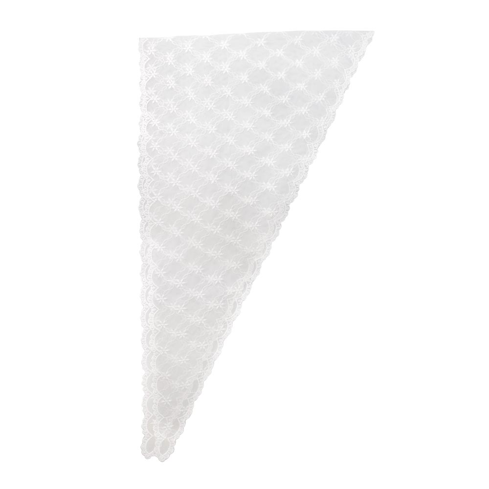 Sheer Scallop Lace Headscarf