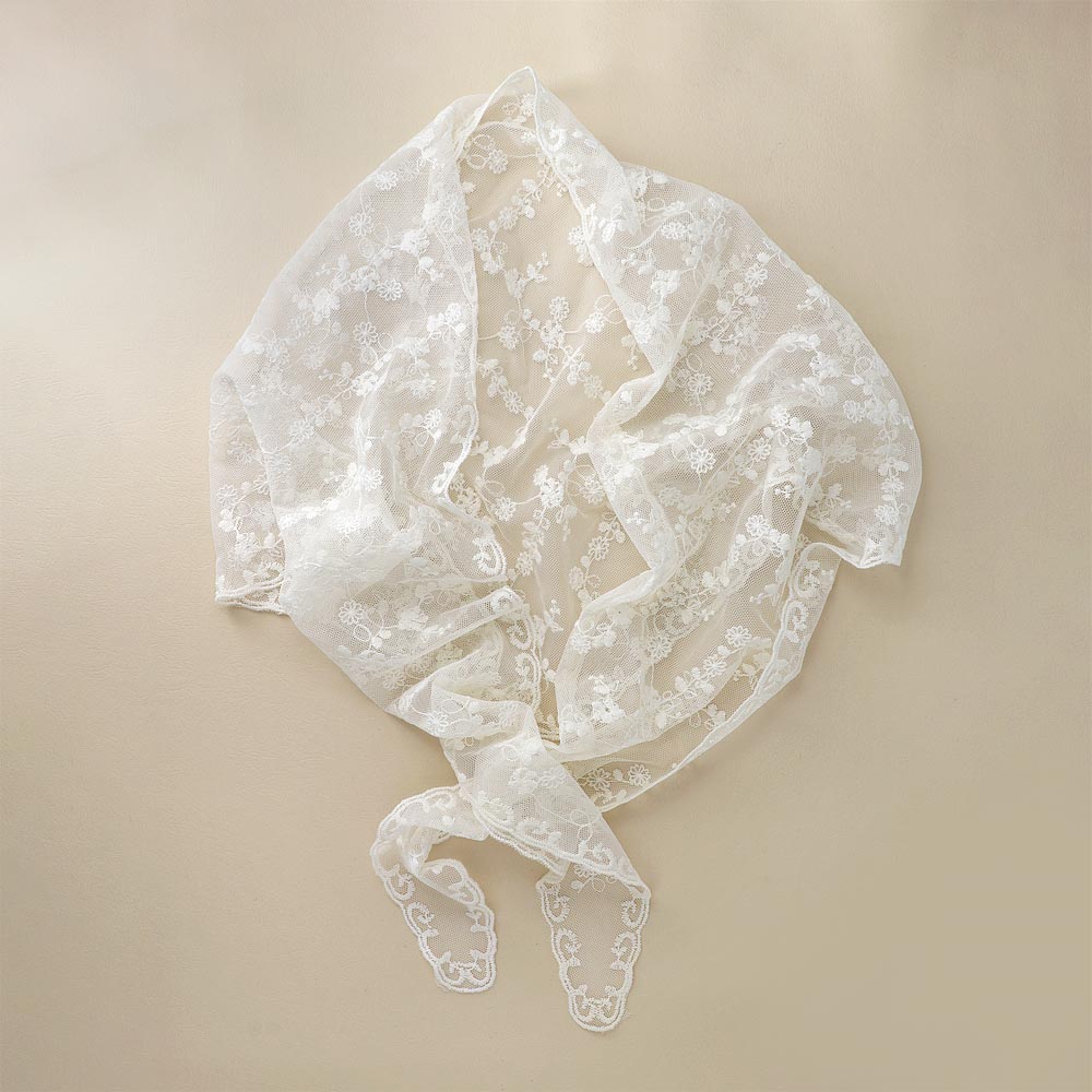 Floral Lace Sheer Headscarf