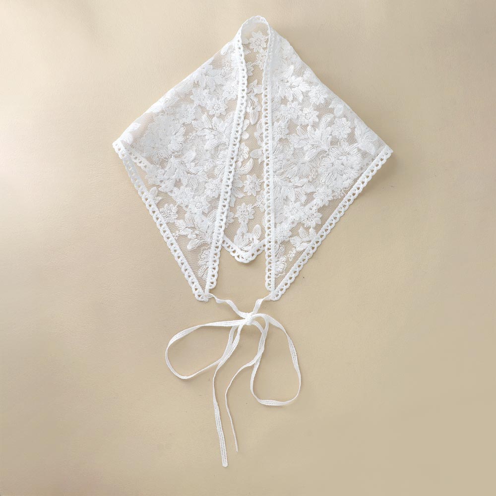 Botanical Lace Triangle Headscarf