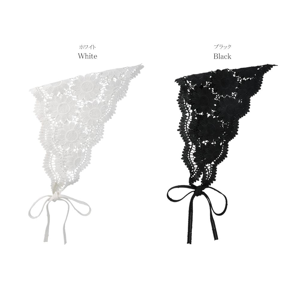 Flower Lace Triangle Headscarf