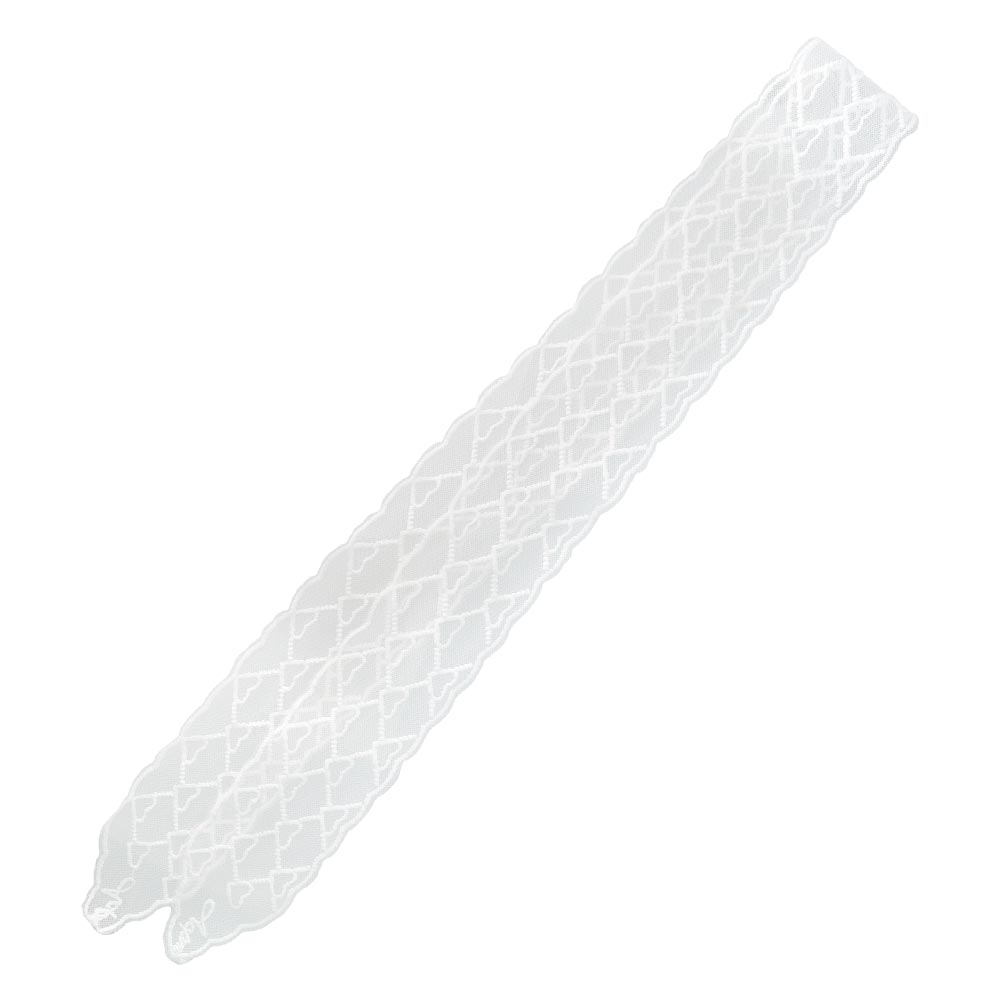 Heart Pattern Lace Skinny Scarf