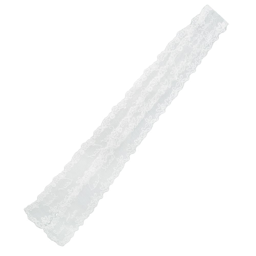 Embroidered Lace Skinny Scarf