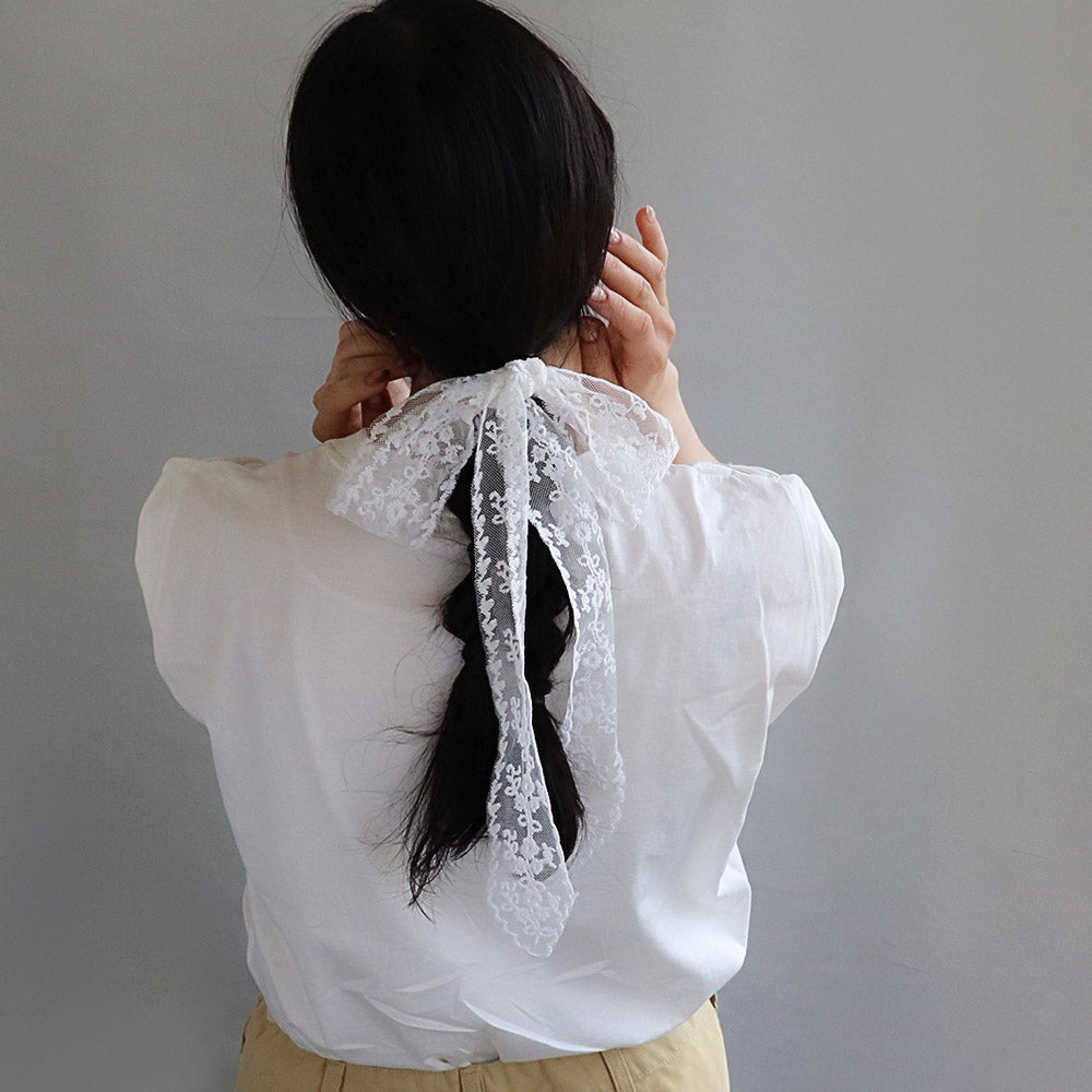 Botanical Lace Skinny Scarf - osewaya
