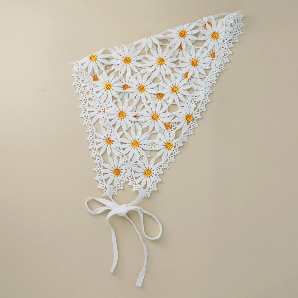 Flower Lace Triangle Head Scarf