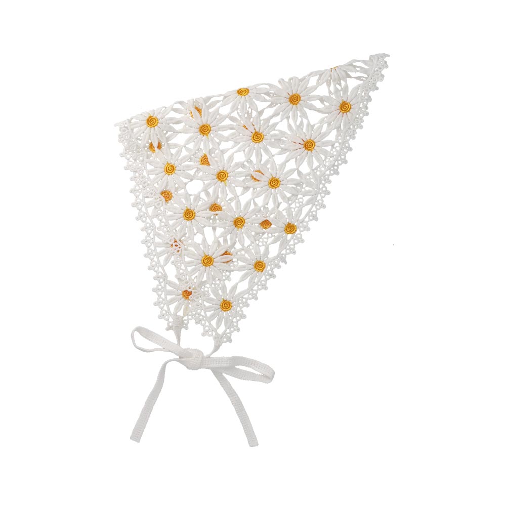Flower Lace Triangle Head Scarf