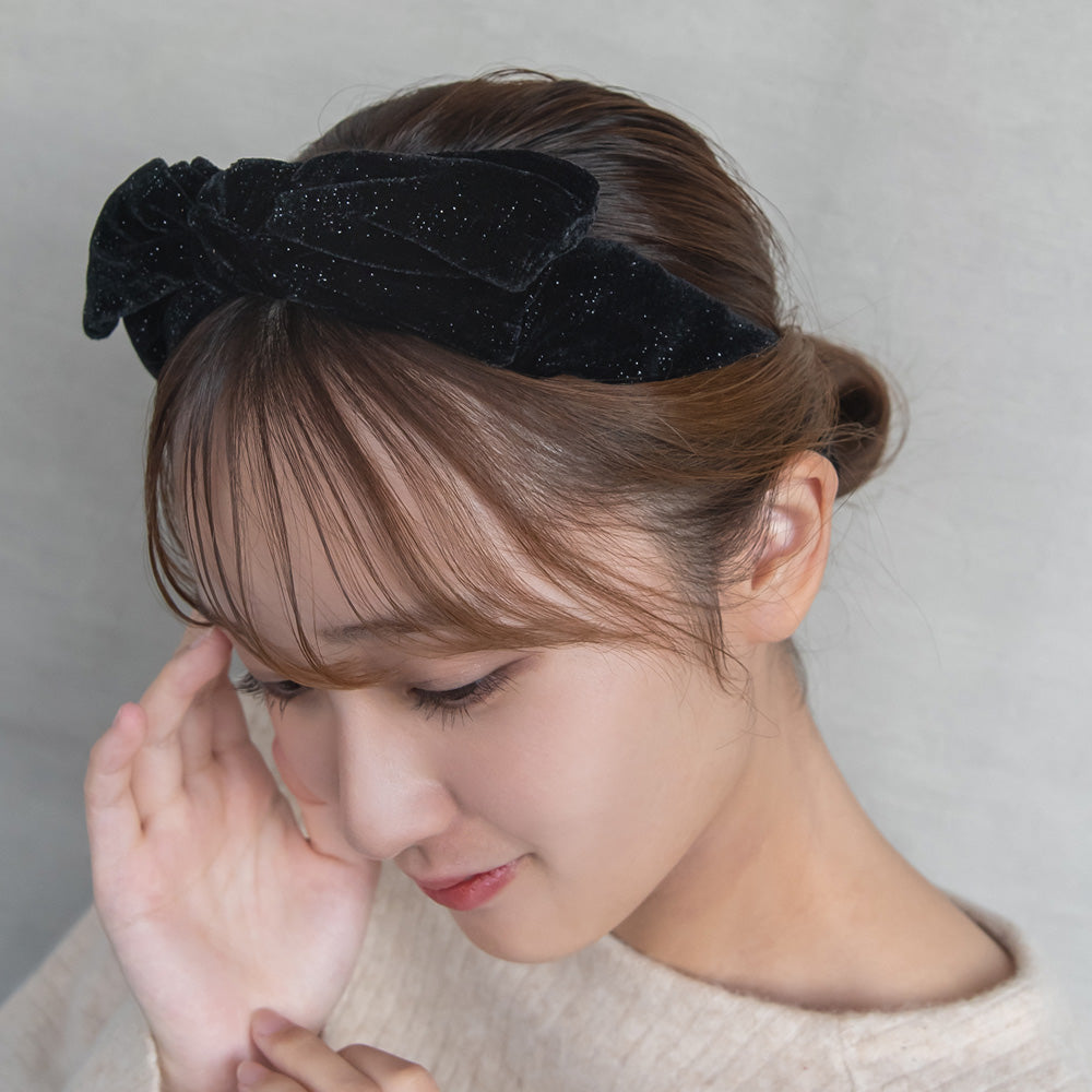 Oversized Bow Velvet Headband