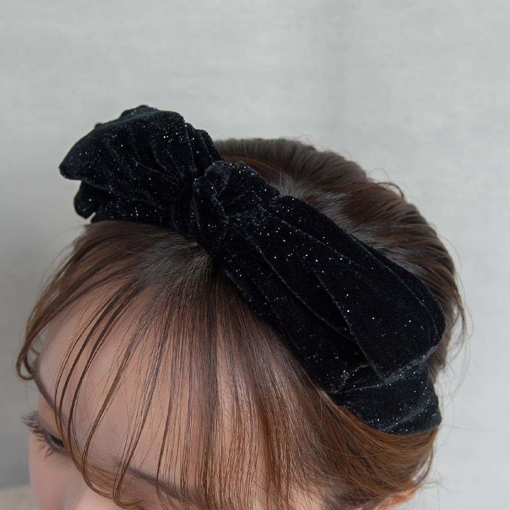 Oversized Bow Velvet Headband