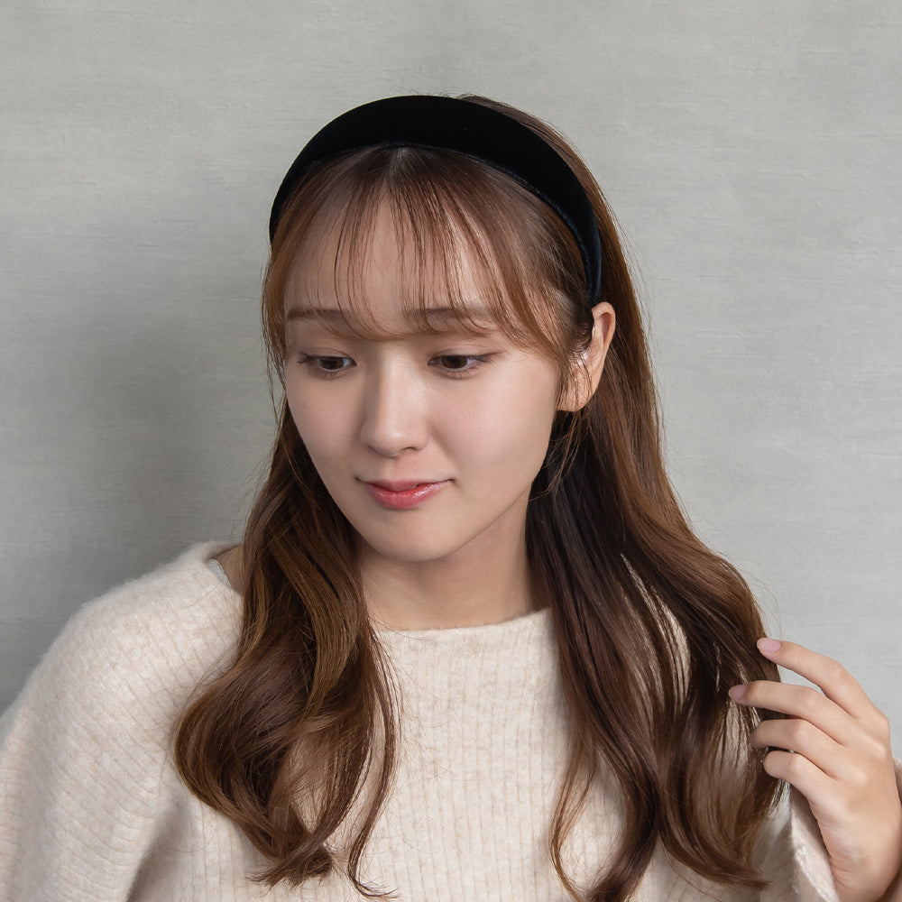 Black Velvet Wide Headband