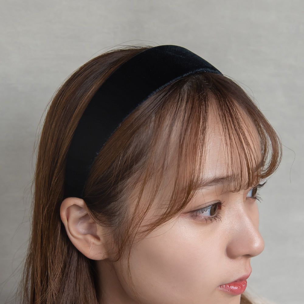 Black Velvet Wide Headband