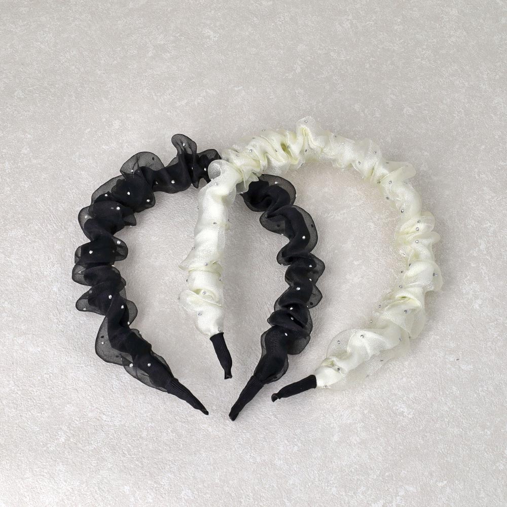 Metallic Dot Ruffle Headband