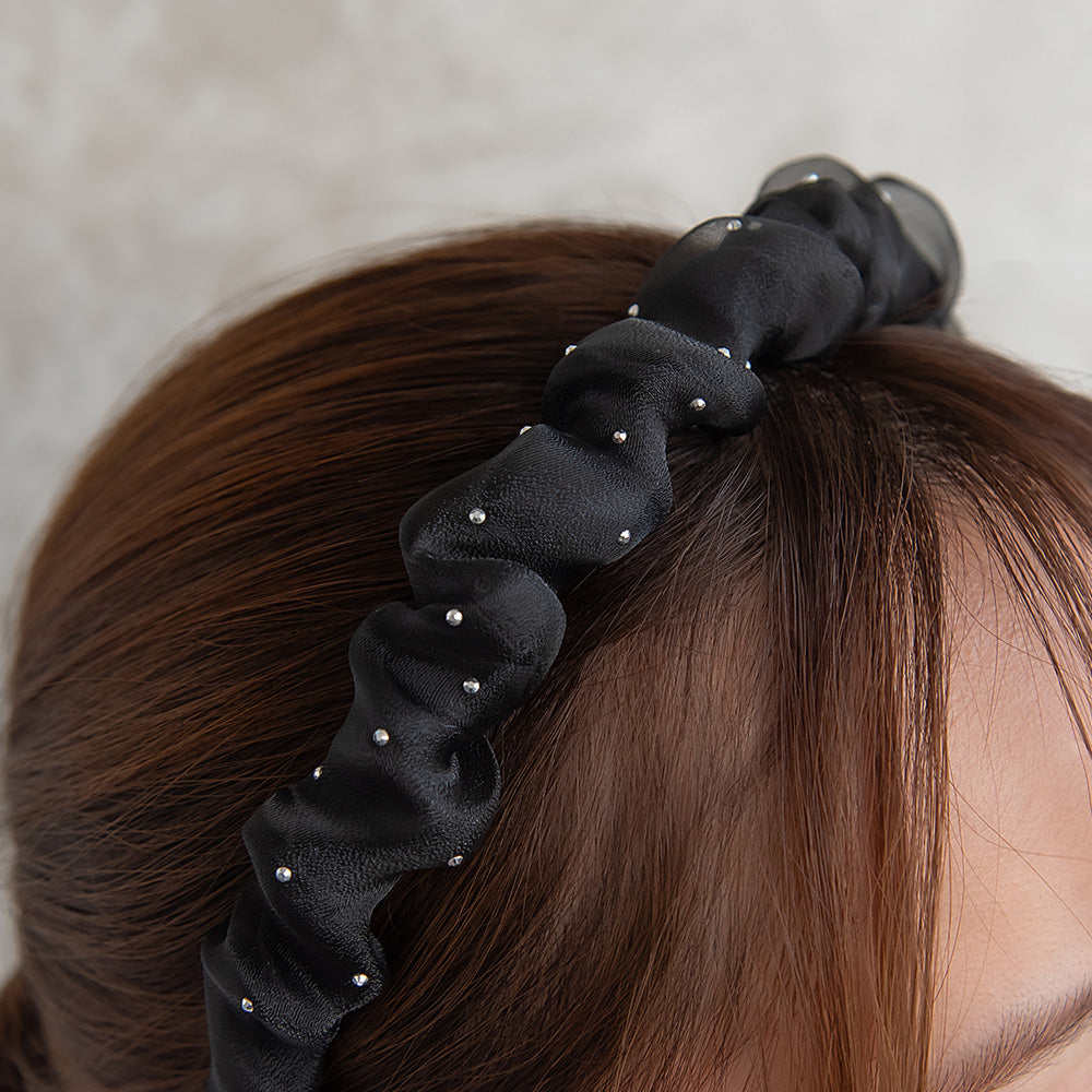 Metallic Dot Ruffle Headband