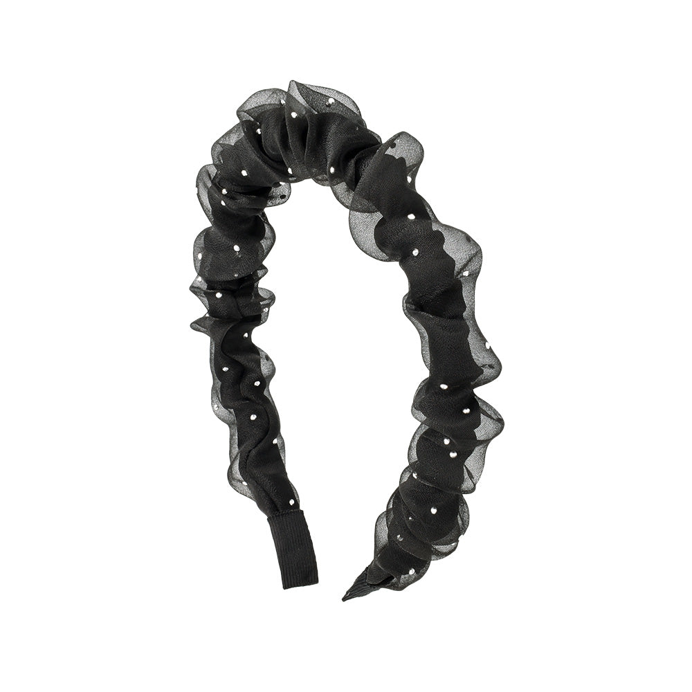 Metallic Dot Ruffle Headband