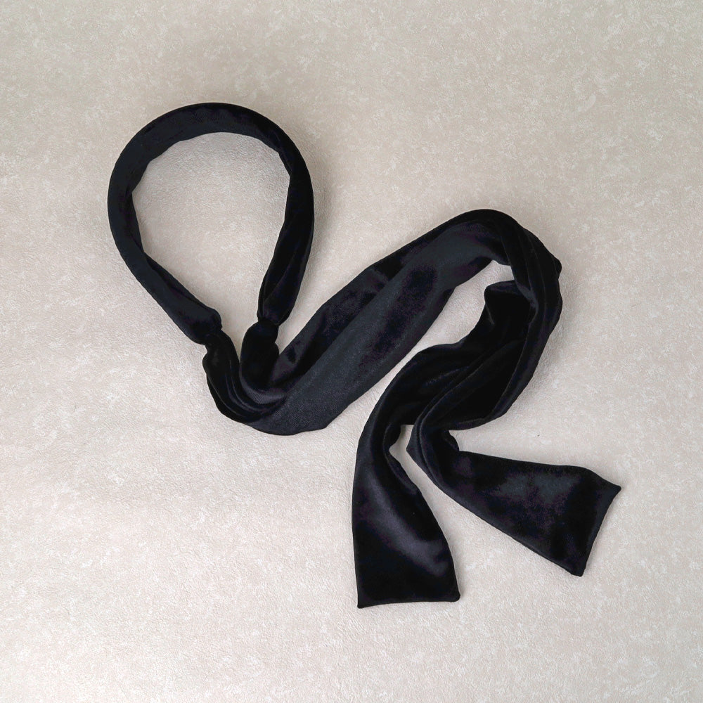 Black Vlevet Ribbon Headband