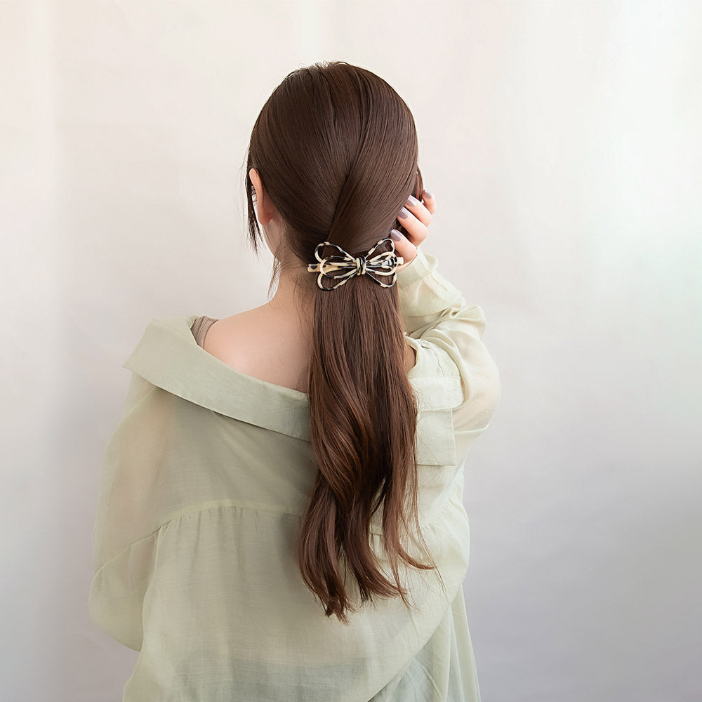Skinny Acetate Bow Hair Barrette