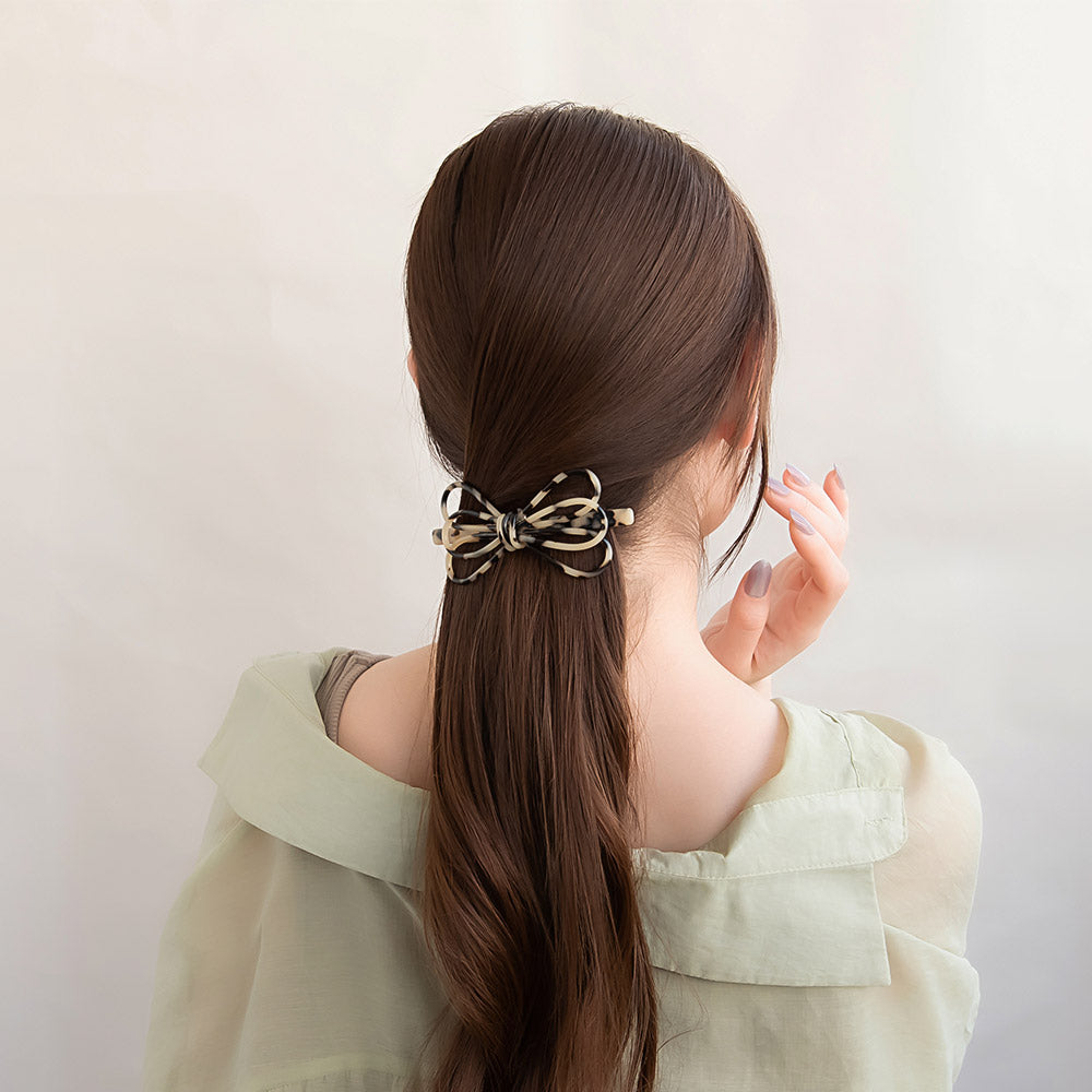 Skinny Acetate Bow Hair Barrette
