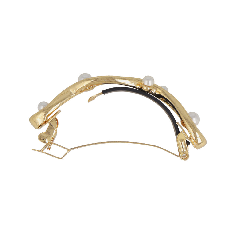 Pearlized triple infinity Firm Grip Barrette - Osewaya