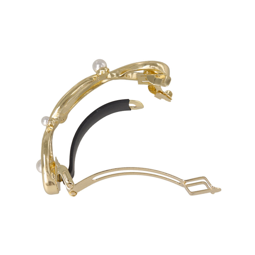 Pearlized triple infinity Firm Grip Barrette - Osewaya