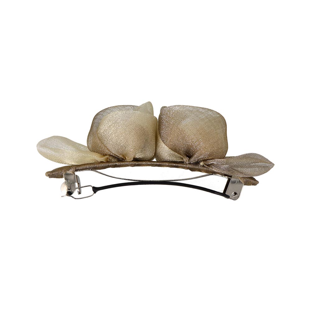 Double Tulle Flower Barrette