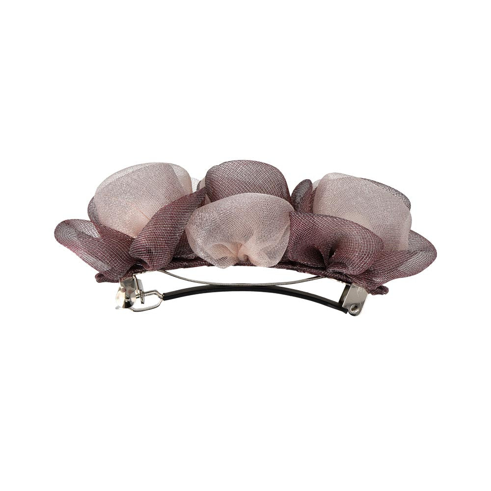 Triple Tulle Flower Barrette