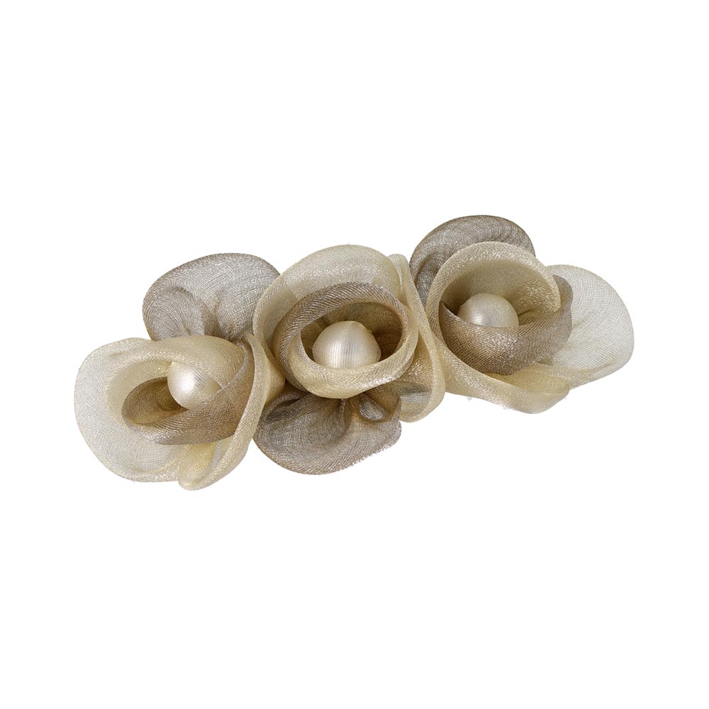 Triple Tulle Flower Barrette