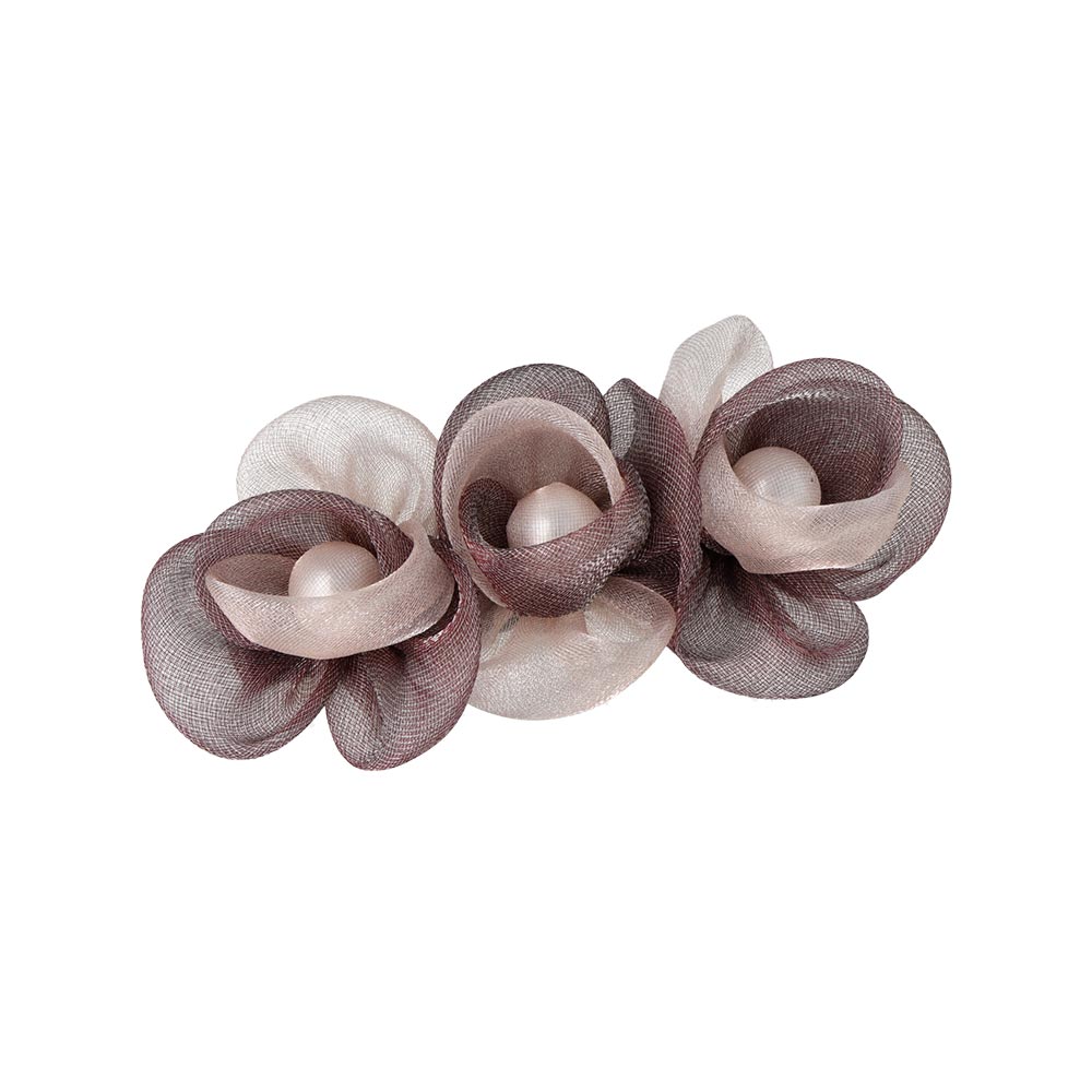 Triple Tulle Flower Barrette