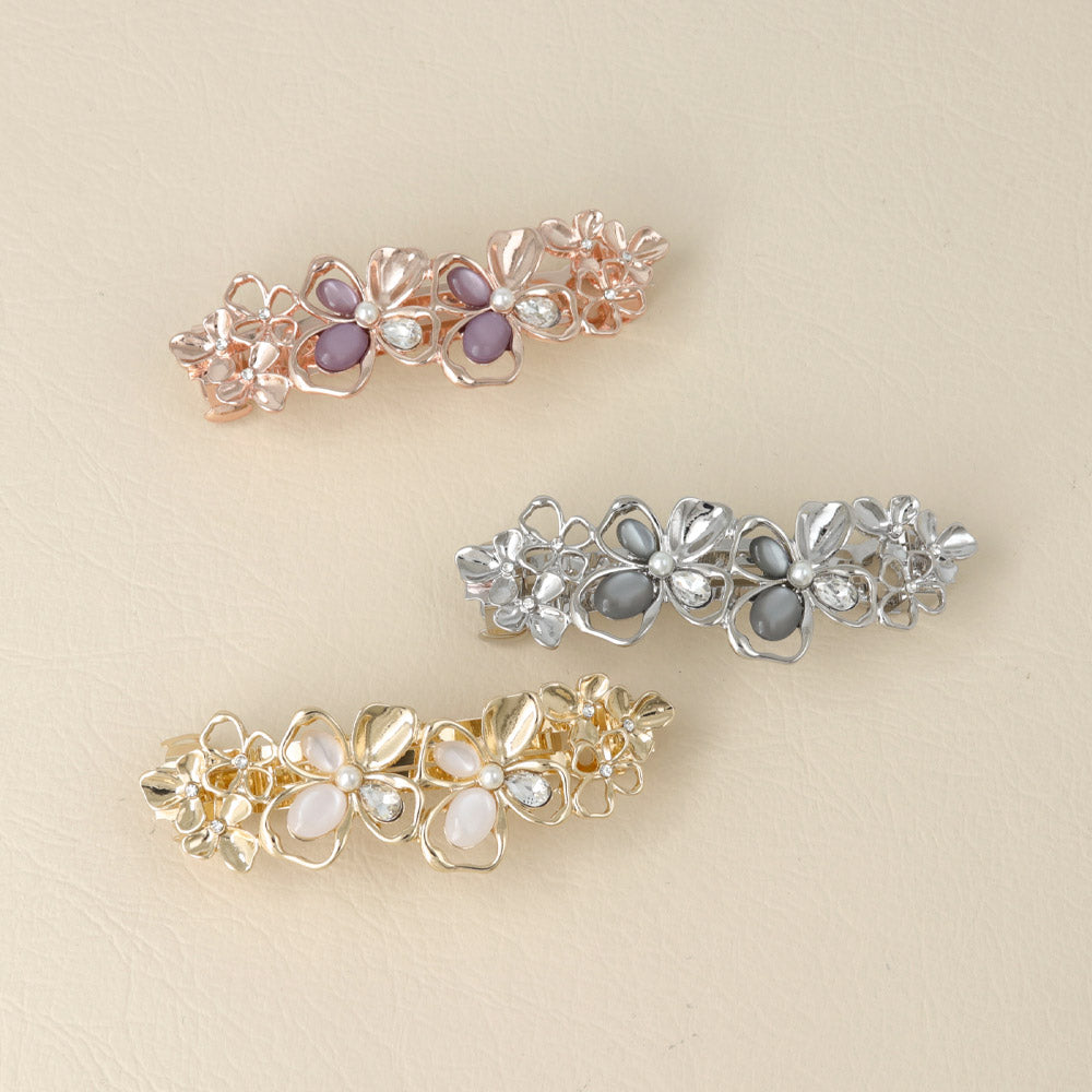 Mixed Multi Flower Barrette - osewaya