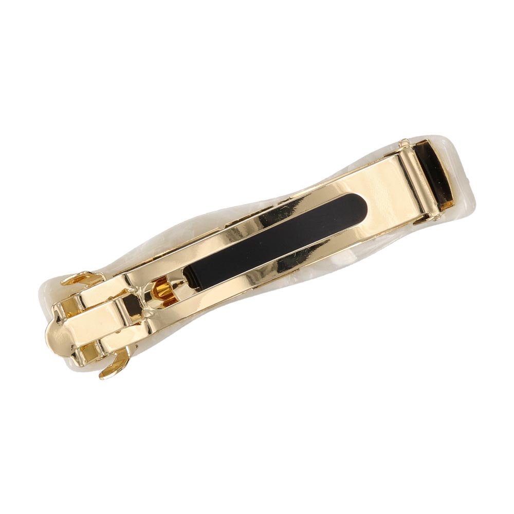 Wavy Rectangle Marble Hair Barrette