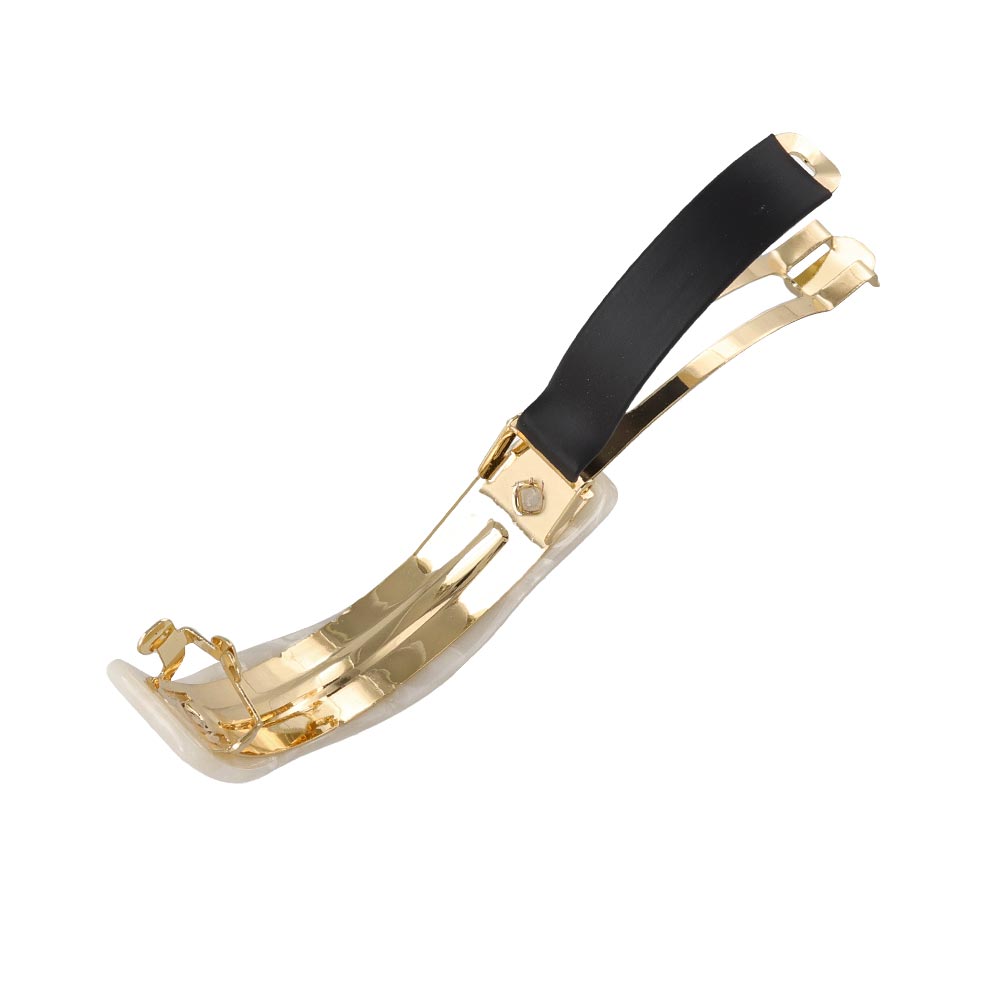 Wavy Rectangle Marble Hair Barrette