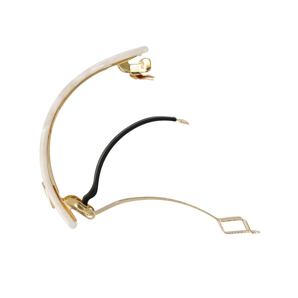 Wavy Rectangle Marble Hair Barrette