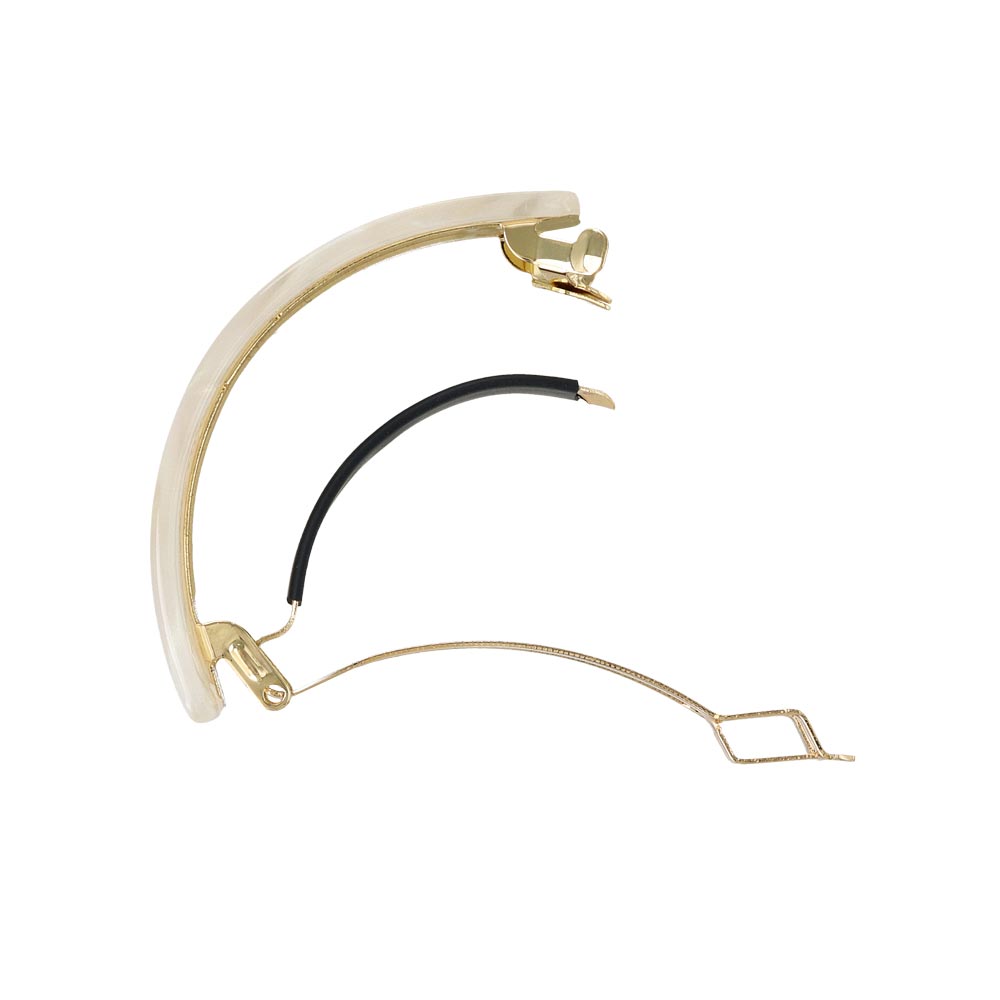 Asymmetrical Marble Hair Barrette
