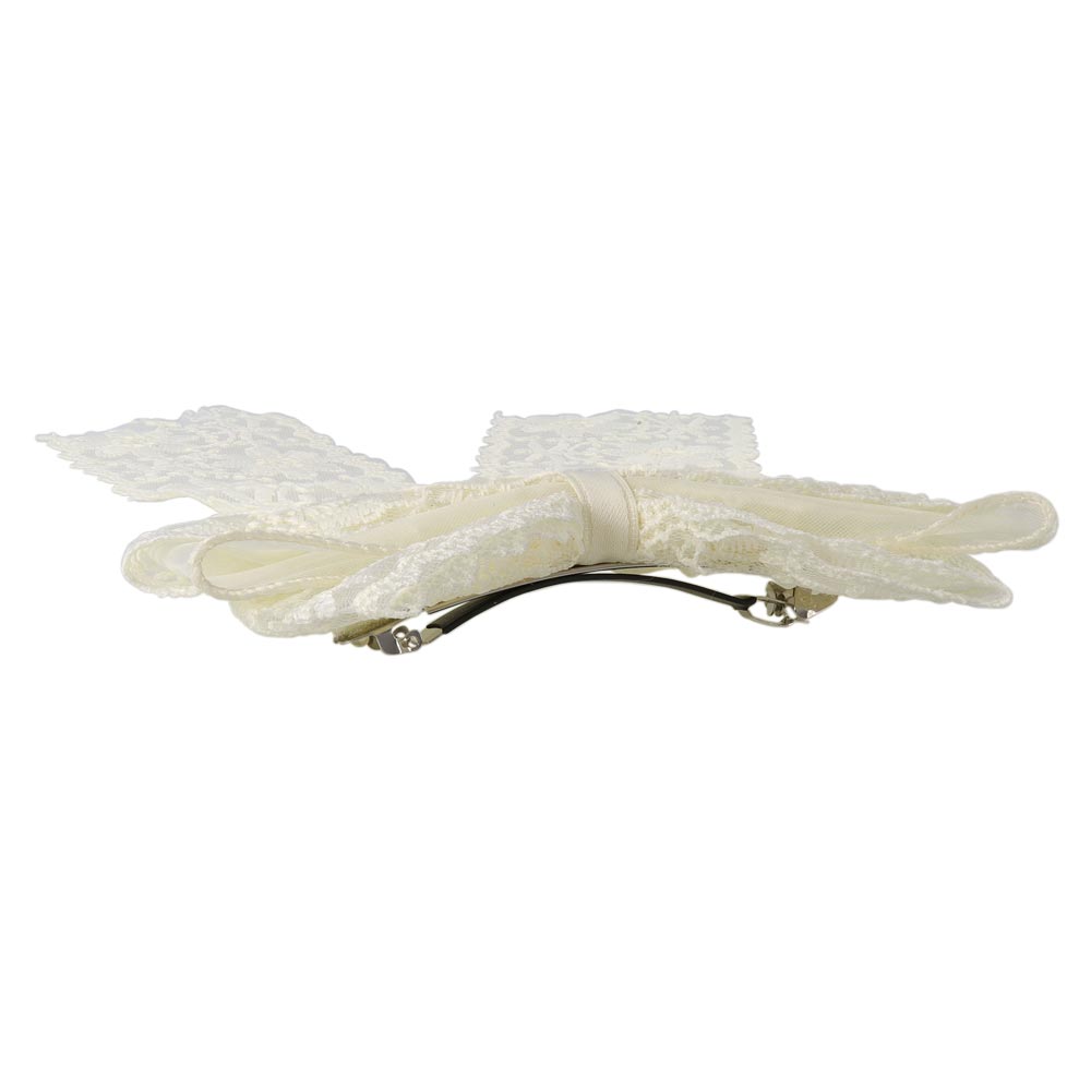 Floral Lace Bow Barrette